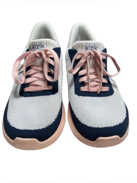 Kizik Shoes - Kizik Athens Bahama Sneaker Women 9.5 Men 8 White Blue Hands Free Slip On Shoes